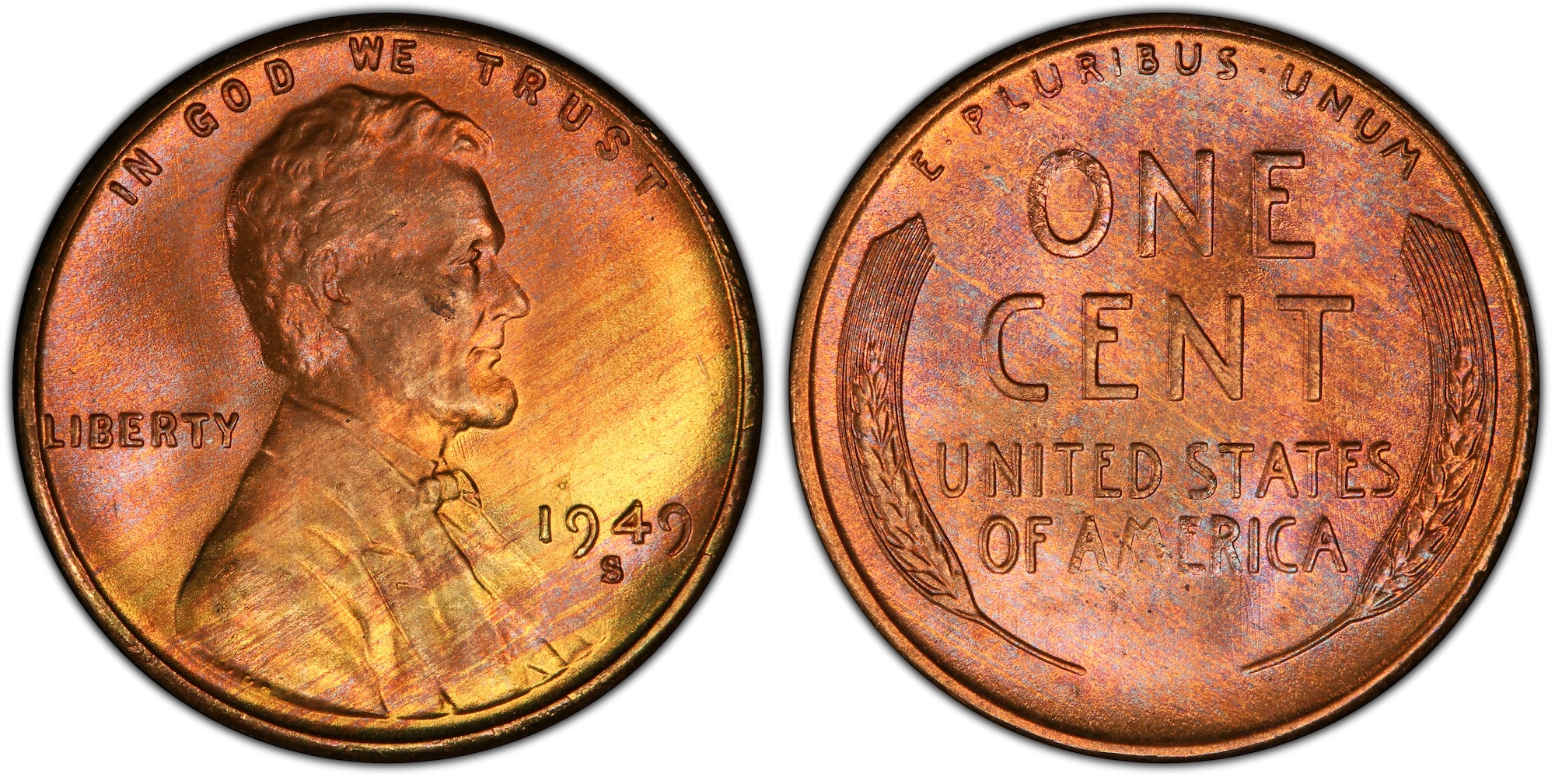 Vintage rare penny collection chart